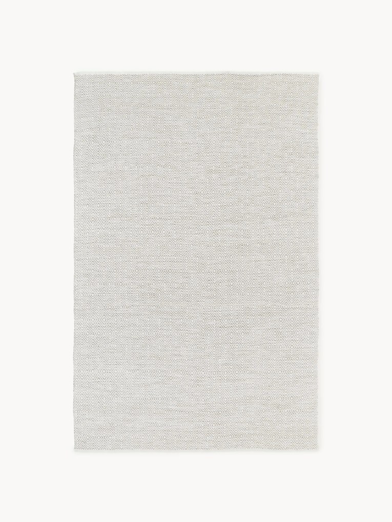 Tapete artesanal para exterior com padrão de losangos vintage Rika