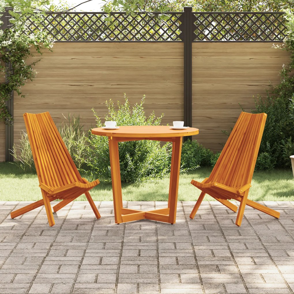 vidaXL Cadeiras de Jardim Dobráveis 2 pcs Madeira Acácia