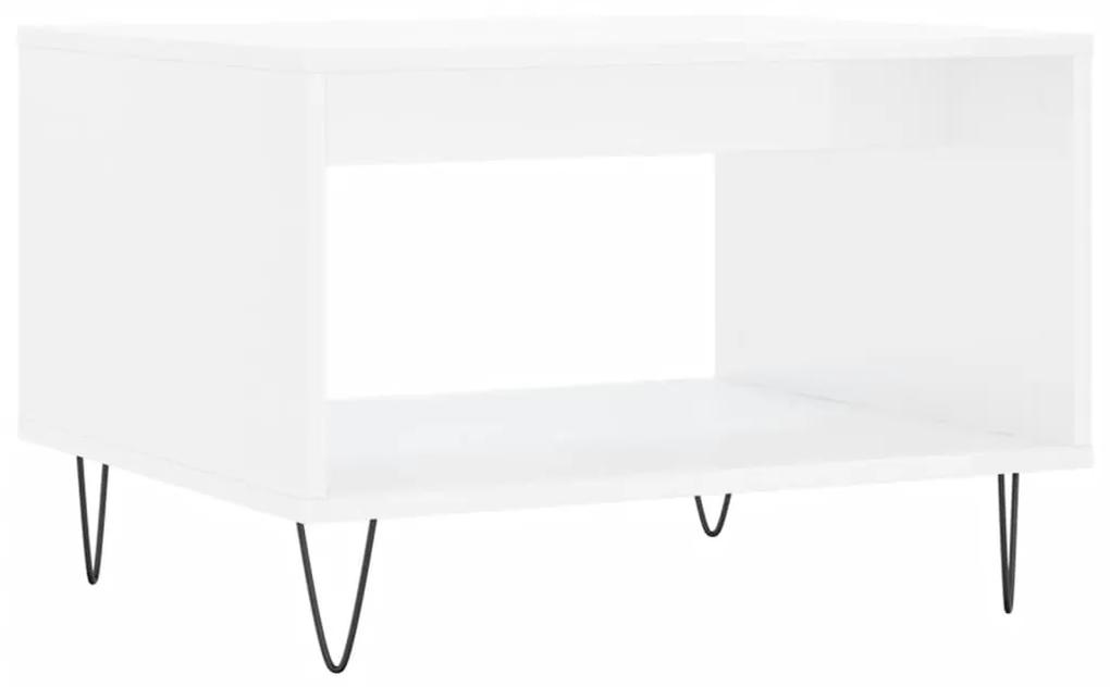 Mesa de centro 60x50x40 cm derivados madeira branco brilhante