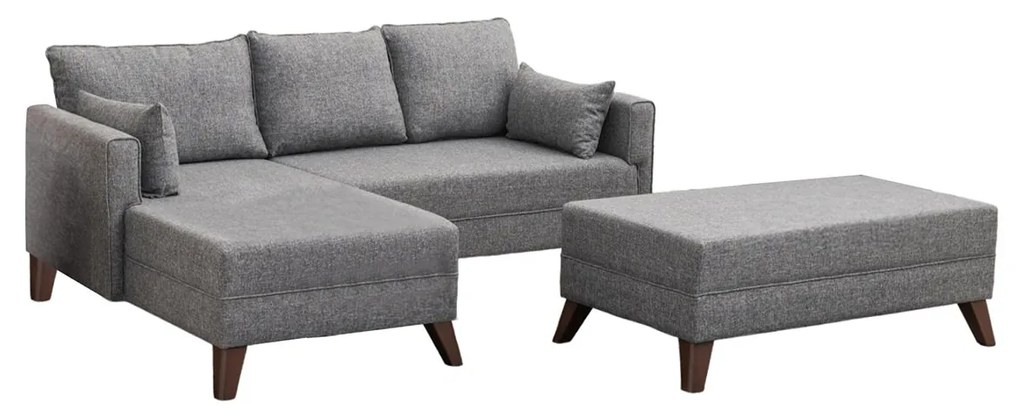 Sofá-Cama de Canto Bella – Cinzento – 205 x 85 x 140 cm