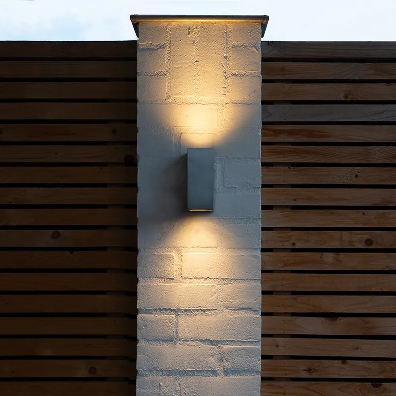 Candeeiro de Parede Moderno Alumínio 2 Luzes IP44 - Baleno