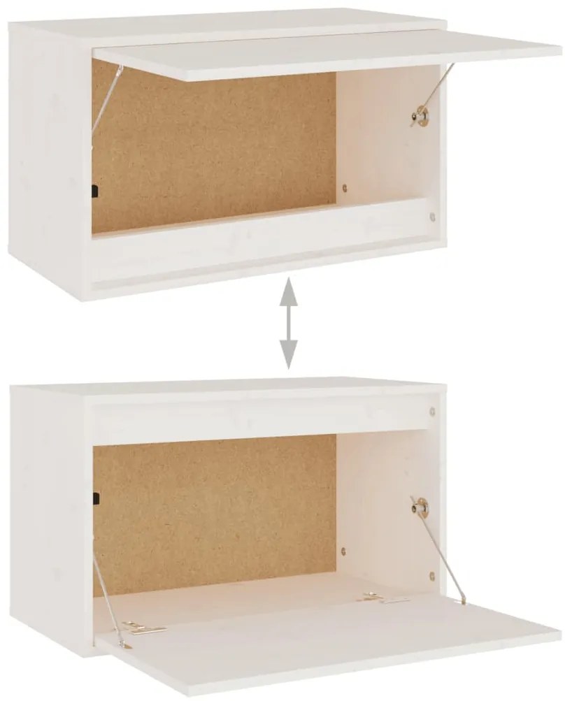 Móveis de TV 7 pcs madeira de pinho maciça branco