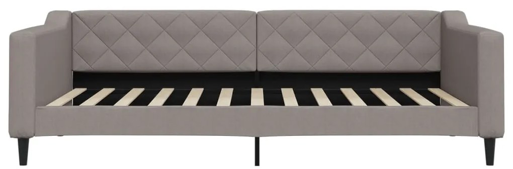 Sofá-cama com gavetão 100x200 cm tecido cinzento-acastanhado