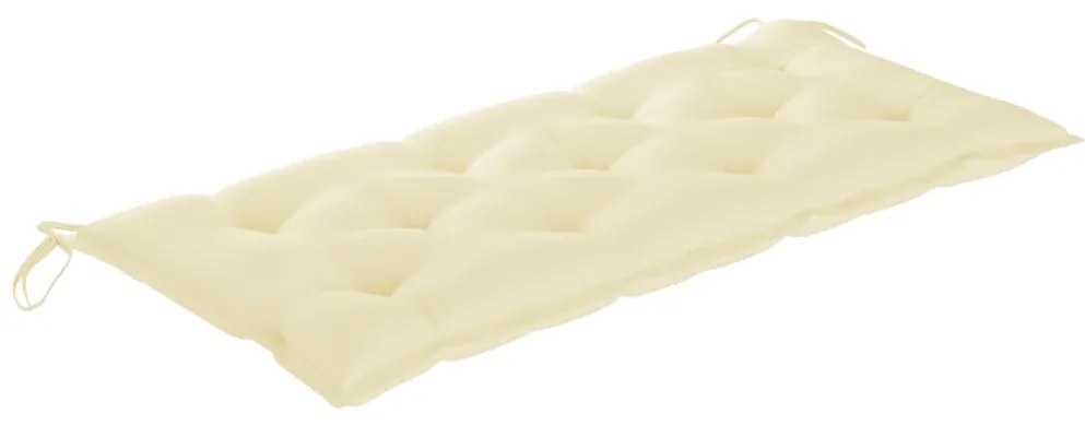 Banco de jardim dobrável com almofadão 118 cm bambu