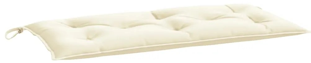 Almofadão para banco de jardim 100x50x7 cm tecido branco nata