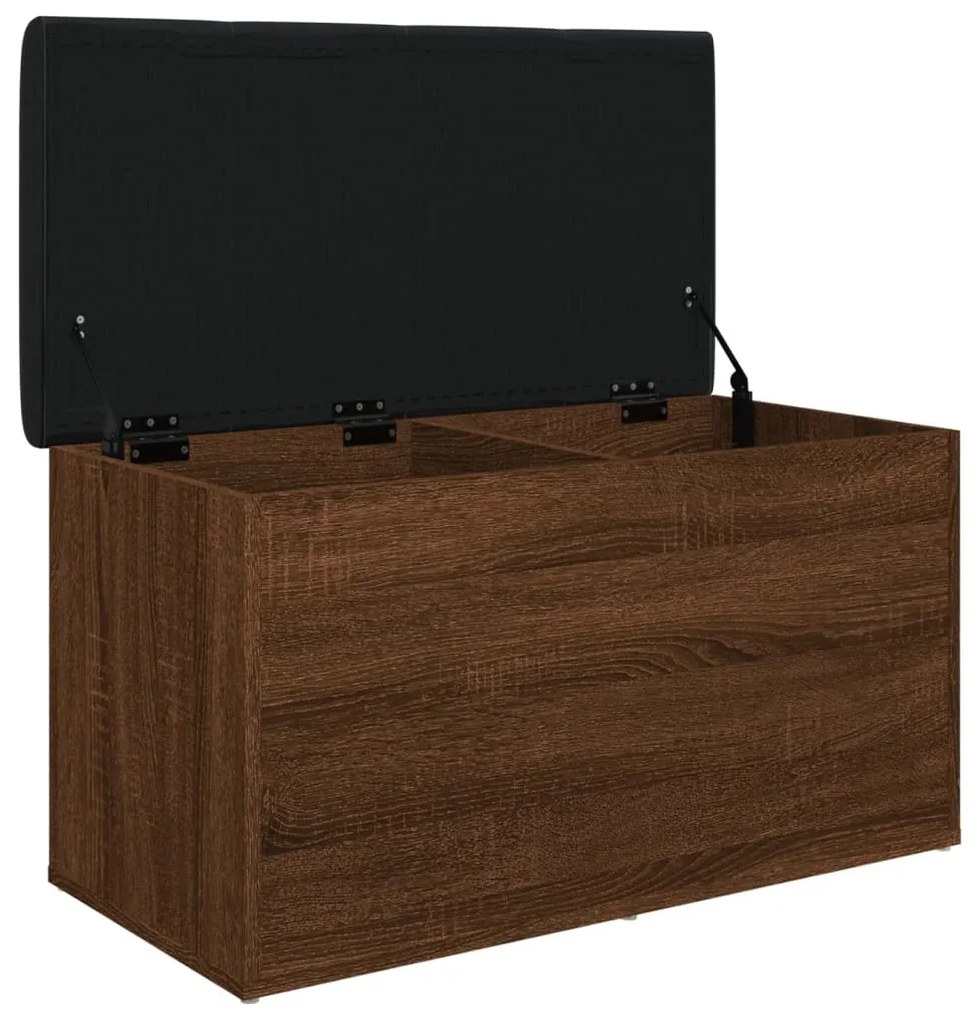Banco arrumação 82x42x45 cm derivados madeira carvalho castanho