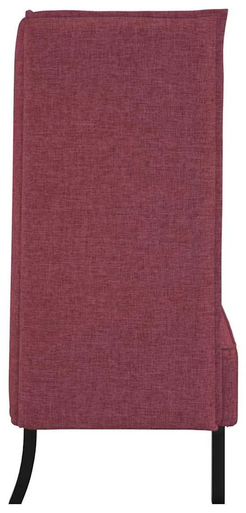 Sofá de Costas Altas Bordô 109x56x121 cm Tecido