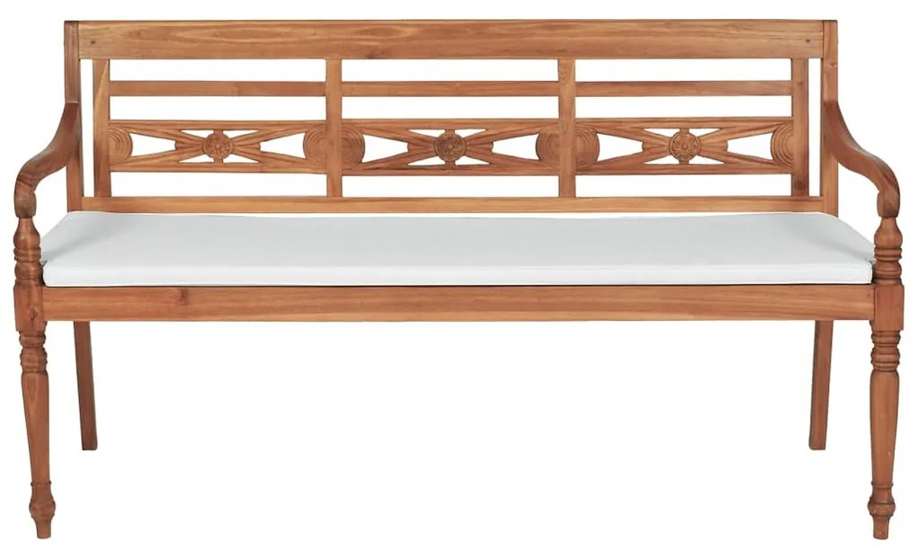 Banco Batávia com almofadões 150 cm teca