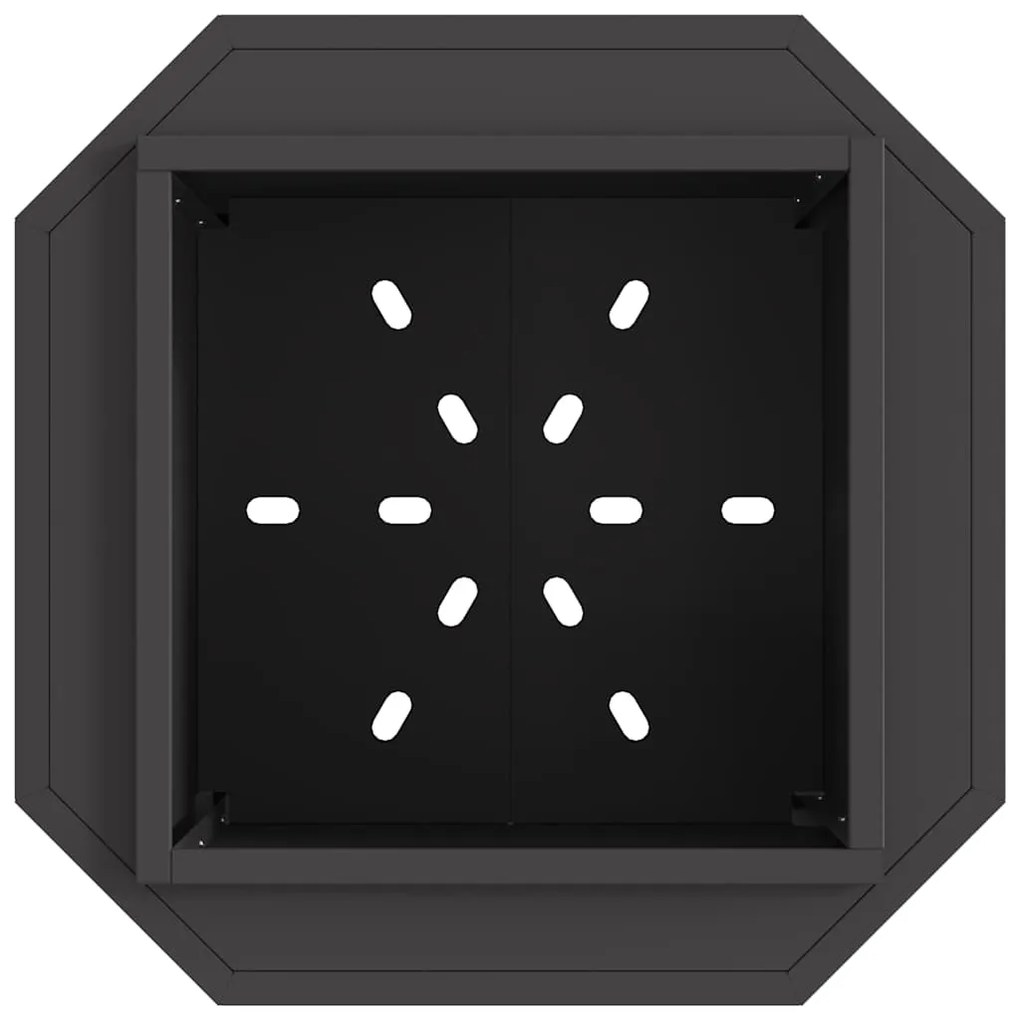 Fogueira Sem Fumaça Preta vidaXL 48x48x51 cm Aço