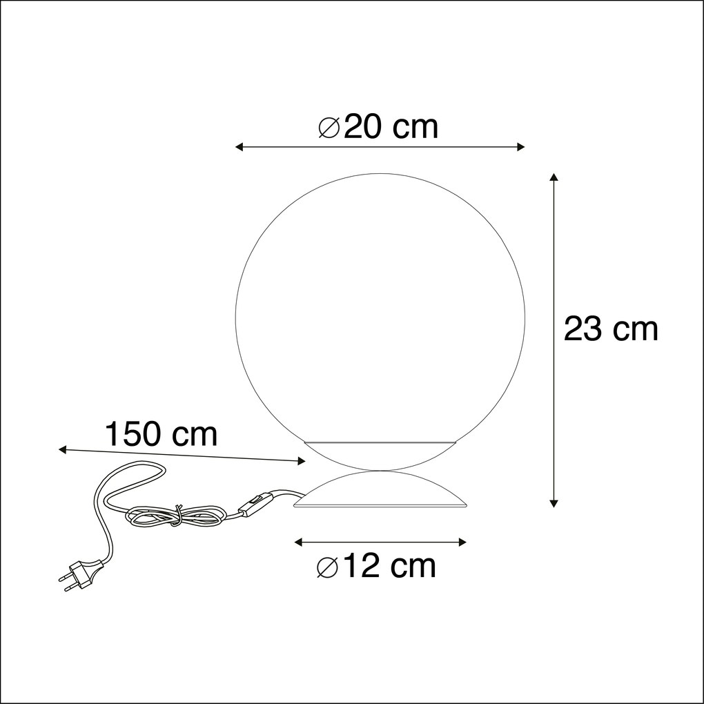 Candeeiro de mesa Art Déco em latão com vidro rosa - Pallon