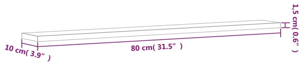 Prateleiras de parede 4pcs derivados de madeira cinzento sonoma