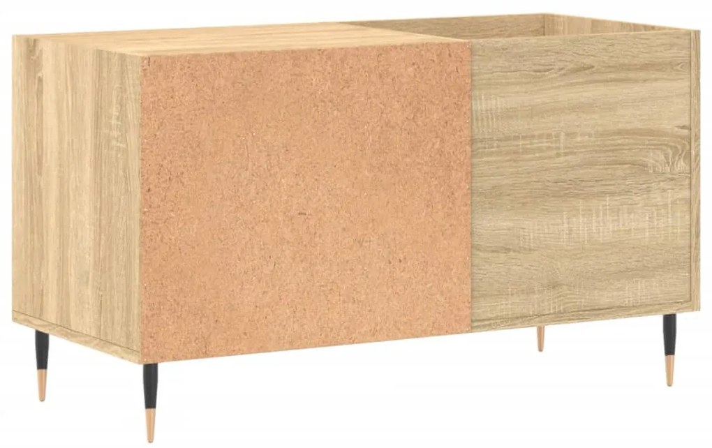 Armário p/ discos 85x38x48 cm deriv. madeira carvalho sonoma