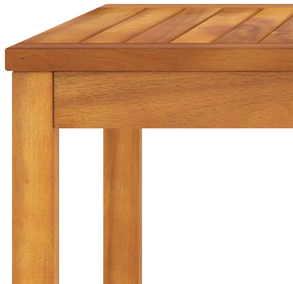 4 pcs conj. lounge jardim c/ almofadões cor creme acácia maciça