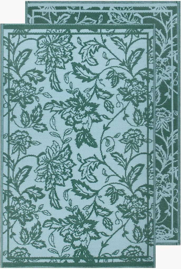 Tapete de exterior reversível em tecido plano jacquard Anemone