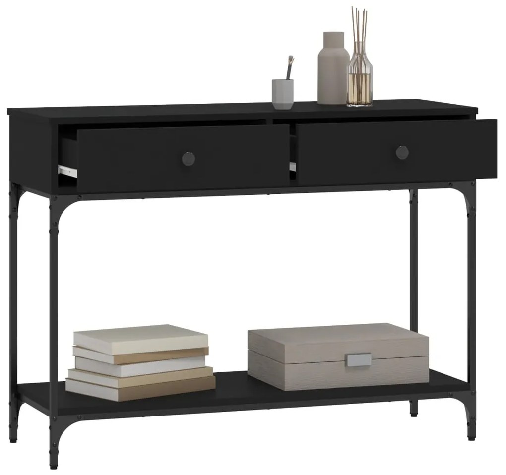 Mesa consola 100x34,5x75 cm derivados de madeira preto