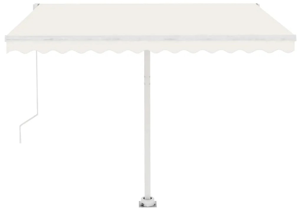 Toldo automático com LED e sensor de vento 350x250 cm cor creme