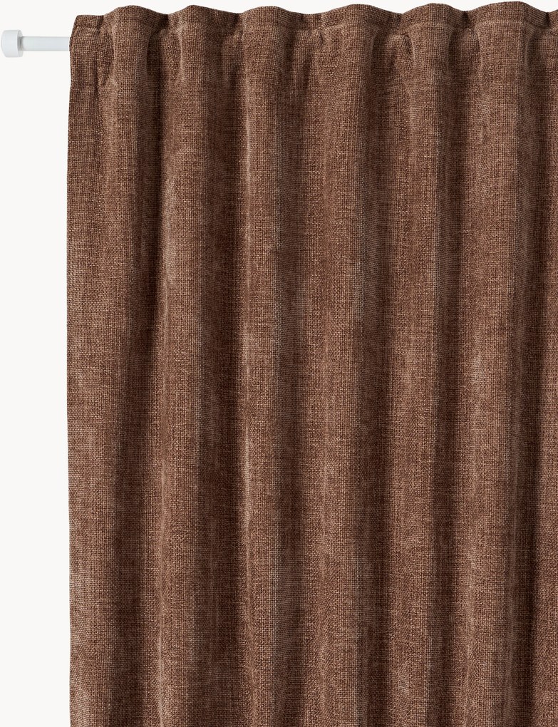 Cortinas opacas multi-banda Lasha, conjunto de 2, L 135 cm