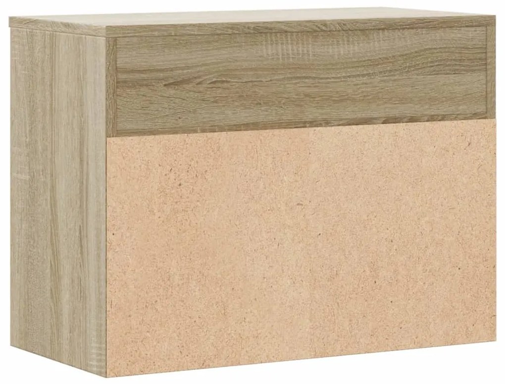 Banco sapateira 60x30x45 cm derivados madeira carvalho sonoma