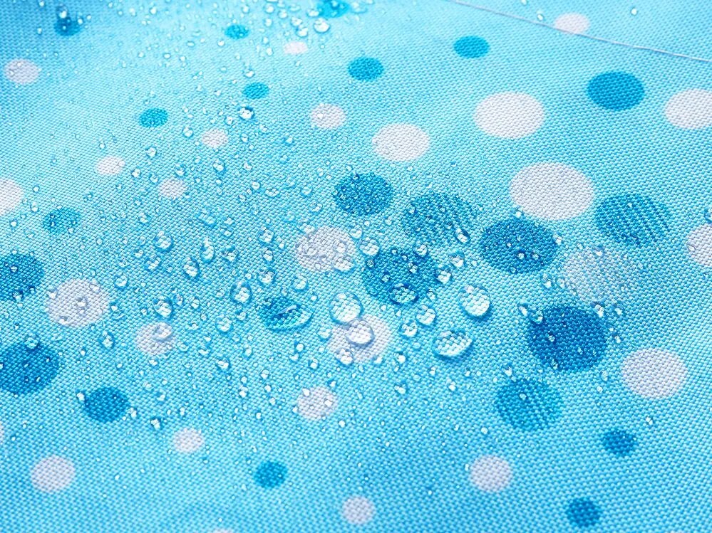 Pufe almofada com padrão de bolas azuis e brancas 140 x 180 cm FUZZY Beliani