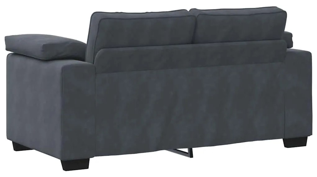 Sofá-luvas 120 cm veludo cinzento-escuro