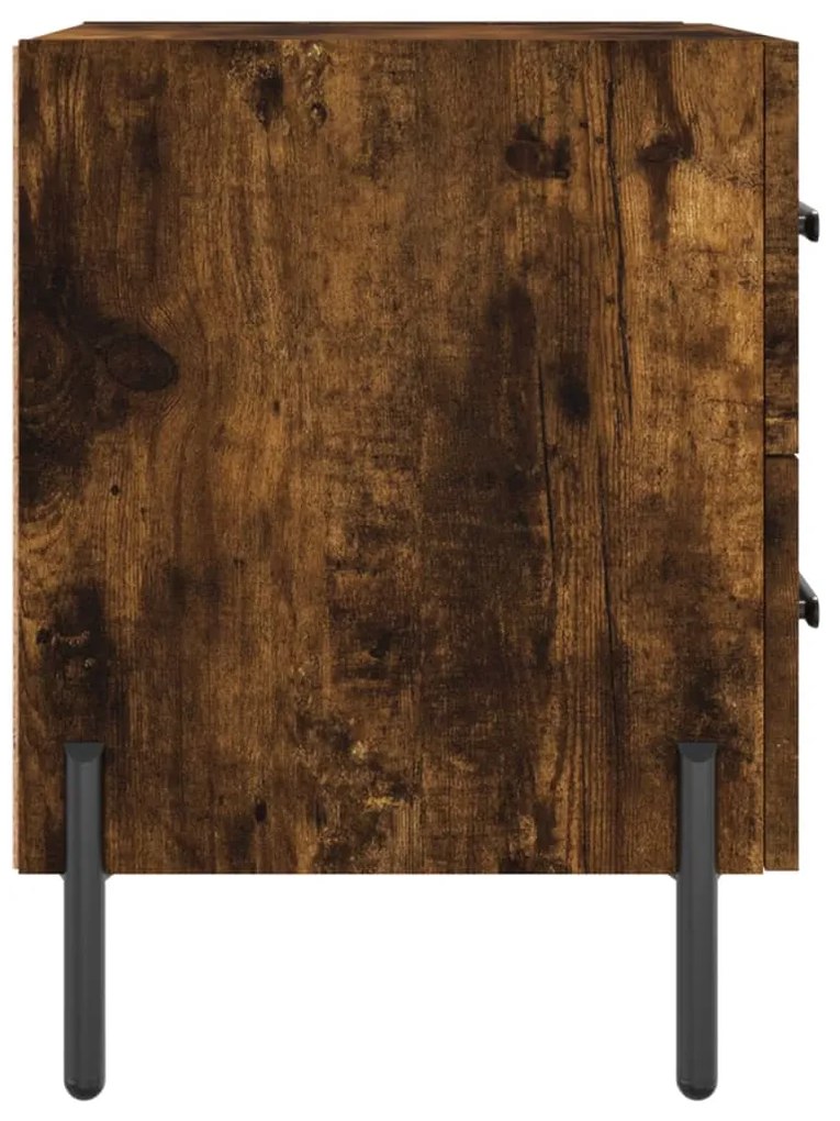 Mesa de cabeceira 2 pcs derivados de madeira carvalho fumado