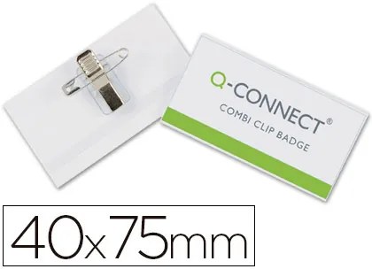 Identificador Q-Connect com Mola e Alfinete Kf17457 40x75 mm