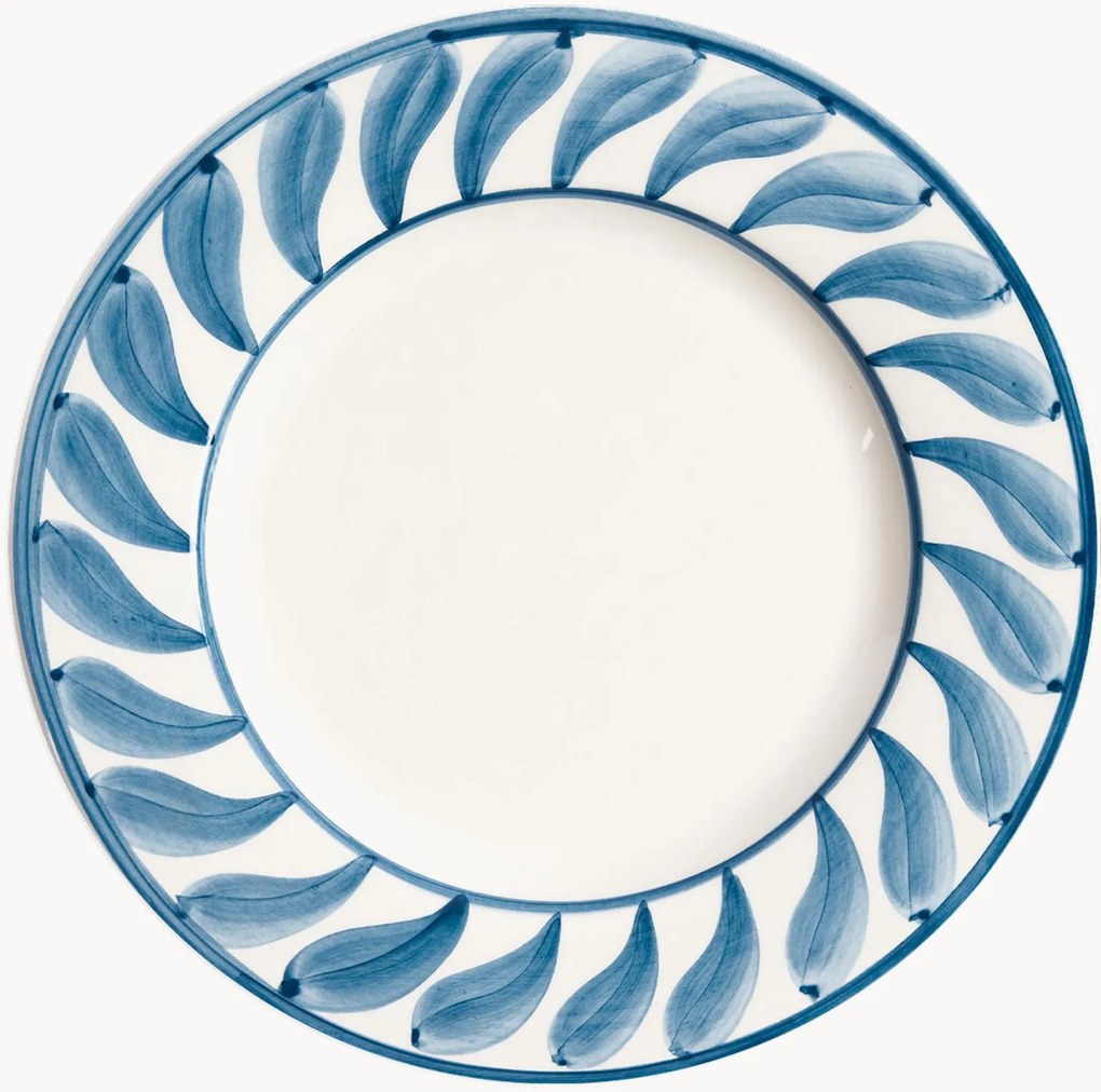 Prato de jantar pintado à mão Swirl