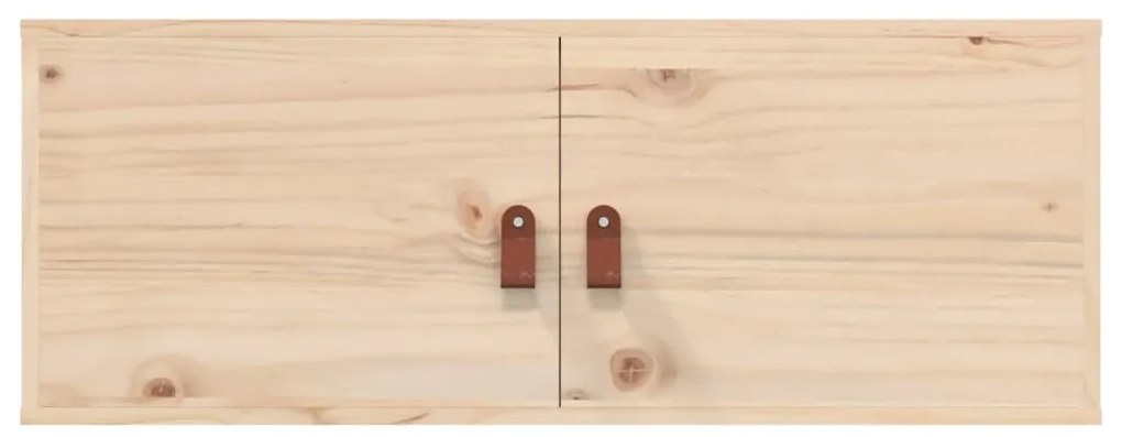 Armários de parede 2 pcs 80x30x30 cm madeira de pinho maciça