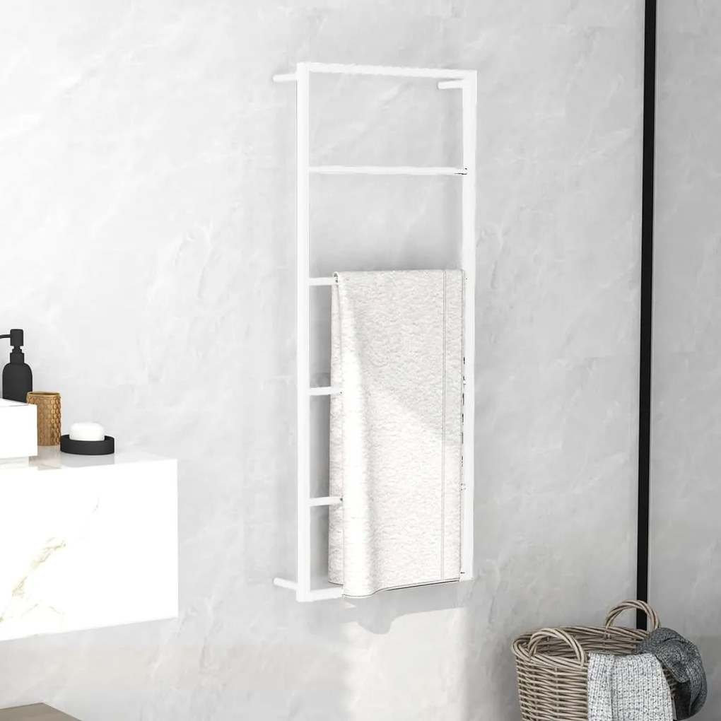 336119 vidaXL Toalheiro 45x10x115 cm aço branco