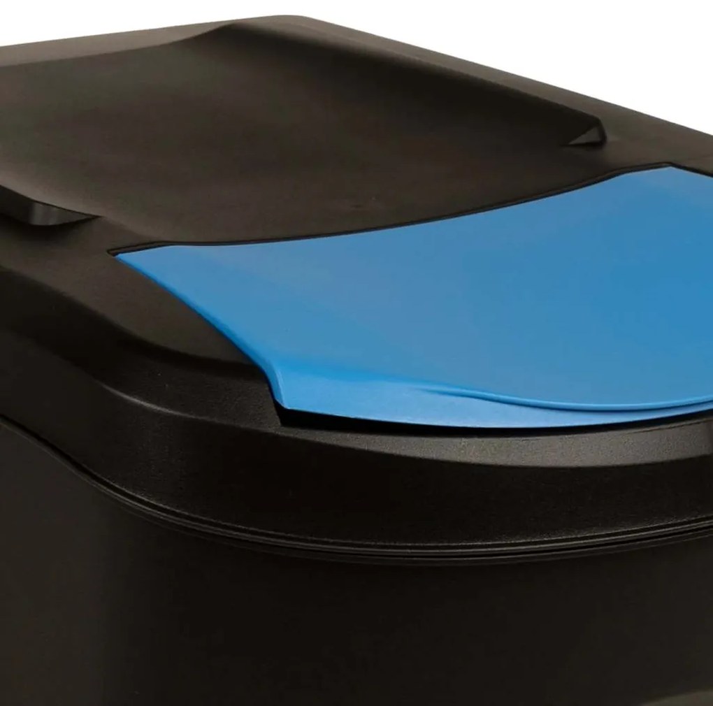 Caixotes do lixo empilháveis 3 pcs 75 L antracite