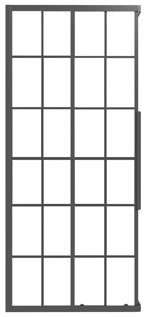 Cabine de duche ESG opaco 80x70x180 cm preto
