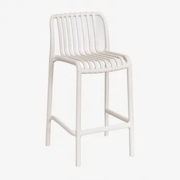 Pacote De 4 Bancos De Jardim Empilháveis De Polipropileno Wendell Tapioca Bege & ↑65 Cm - Sklum