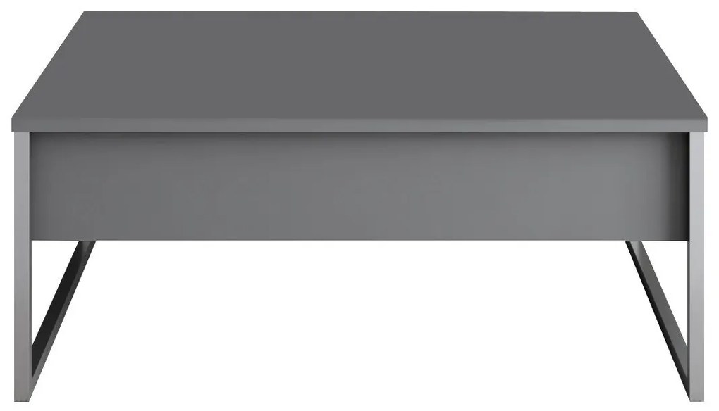 Mesa de Centro Luxe – Antracite e Prata – 90x60x40 cm