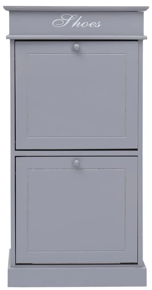 Sapateira 50x28x98 cm madeira de paulownia cinzento