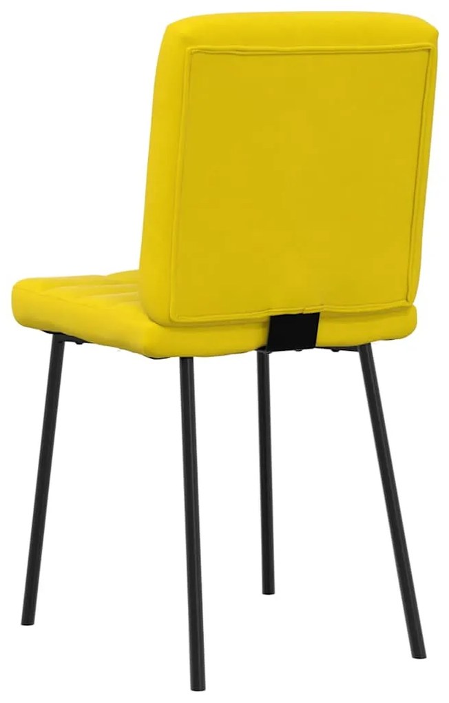 Cadeiras de jantar 4 pcs veludo amarelo