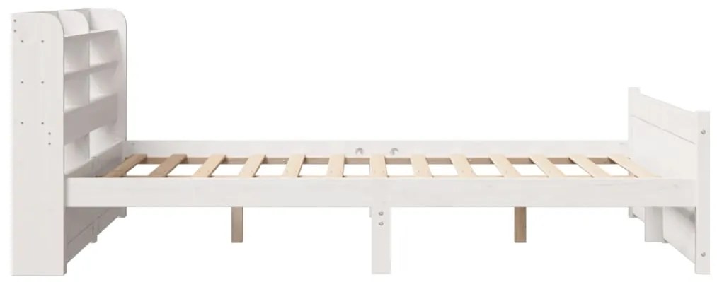 Estrutura de cama c/ cabeceira sem colchão 160x200 cm branco