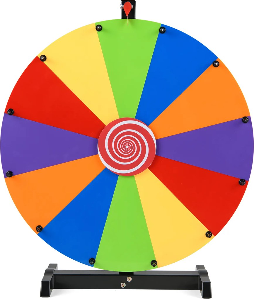 Roleta de Prémios de Mesa, 40 x 21 x 70 cm, Superfície para Escrever e Apagar, Multicolor