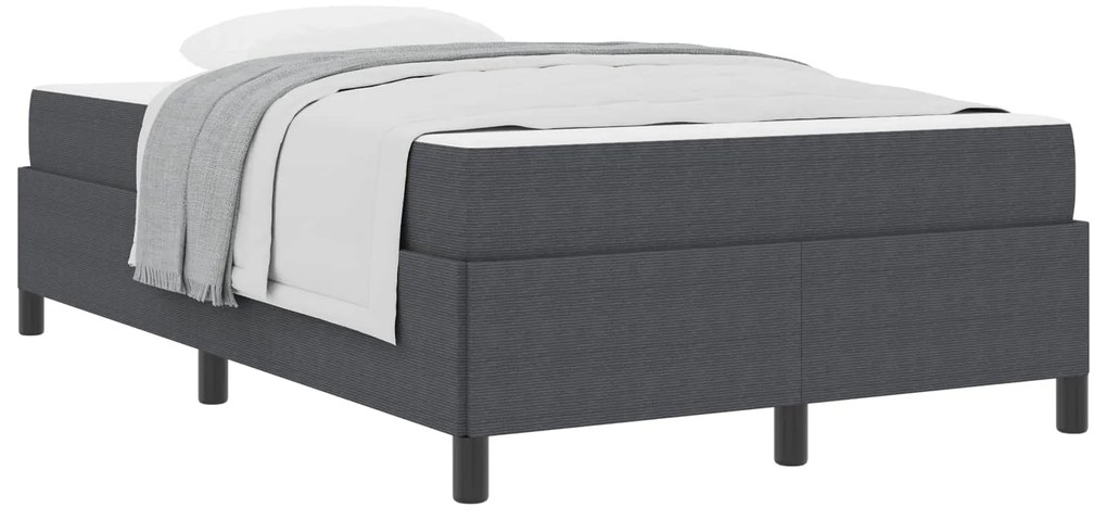 vidaXL Estrutura da Cama com colchão Cinza Escuro 120 x 190 cm tecido