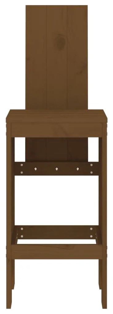 Cadeiras de bar 2 pcs 40x42x120 cm pinho maciço castanho-mel