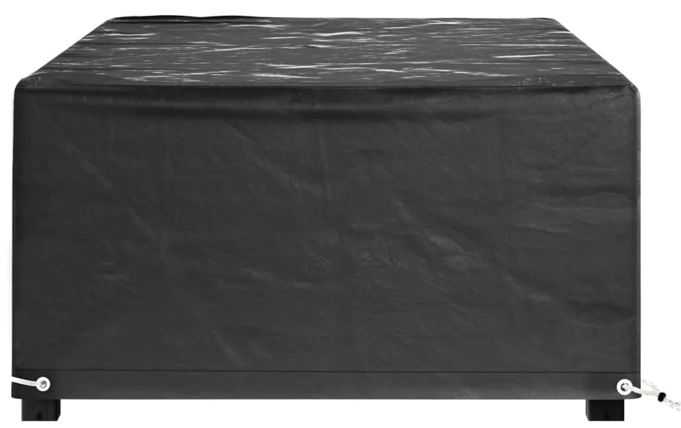 Capas p/ mobília de jardim 2 pcs 8 ilhós 125x70x35cm retangular