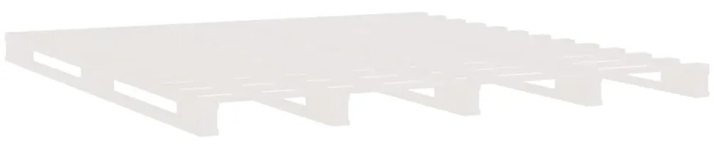 Cama de paletes 200x200 cm pinho maciço branco