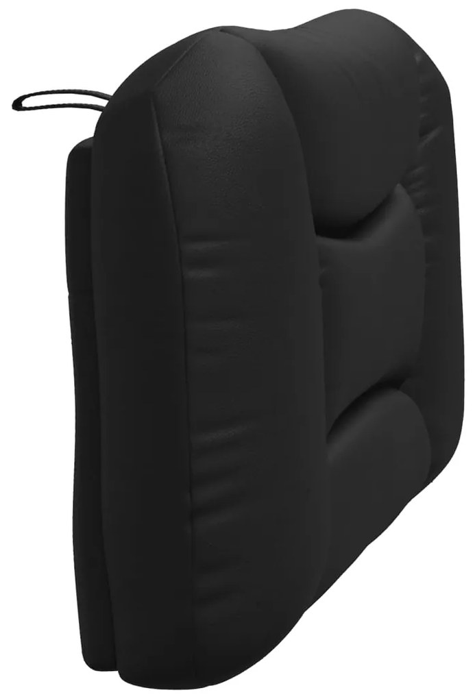 Almofadão de cabeceira 100 cm couro artificial preto