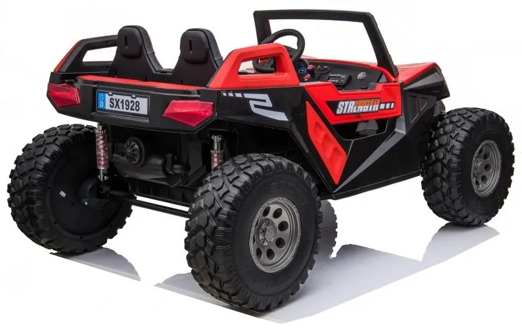 Carro elétrico para crianças BUGGY MAEM 24V XXL 2 Lugares 4x4 Vermelho