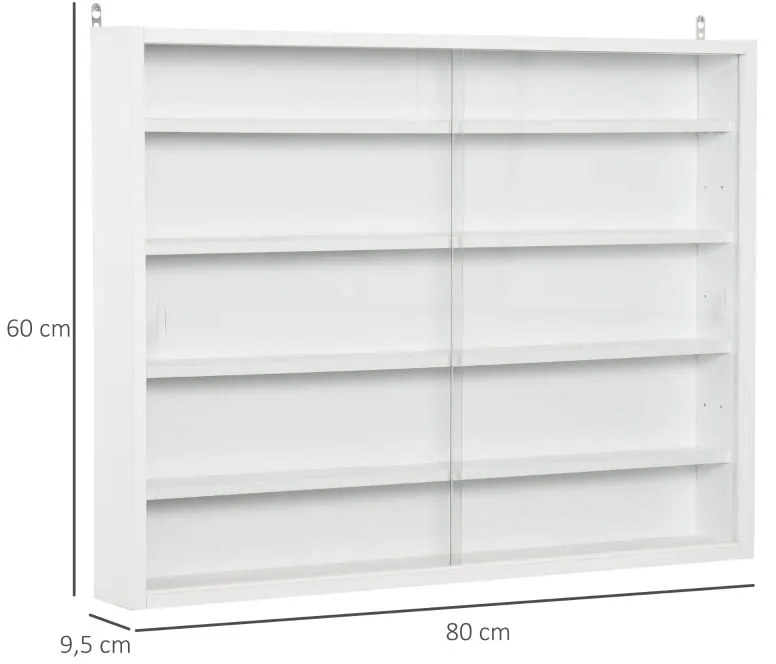 Vitrine Marianah Suspensa - Branco - Design Moderno