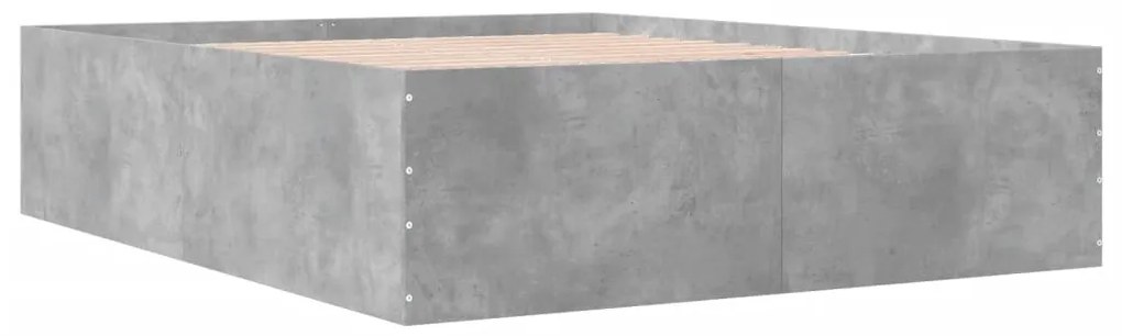 Estrutura de cama 150x200 cm derivados de madeira cinza cimento