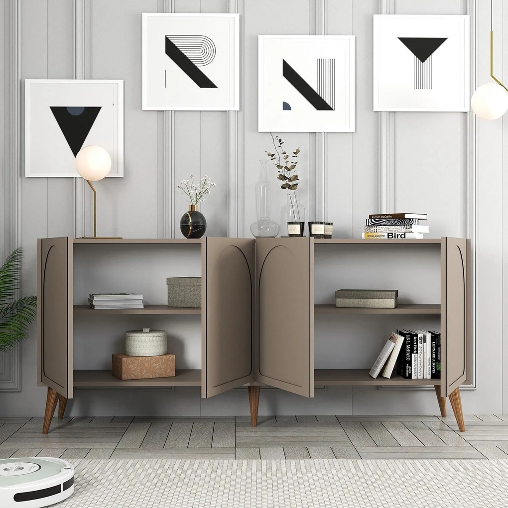 Console Lyon – Atlas Walnut – 180x81x35 cm