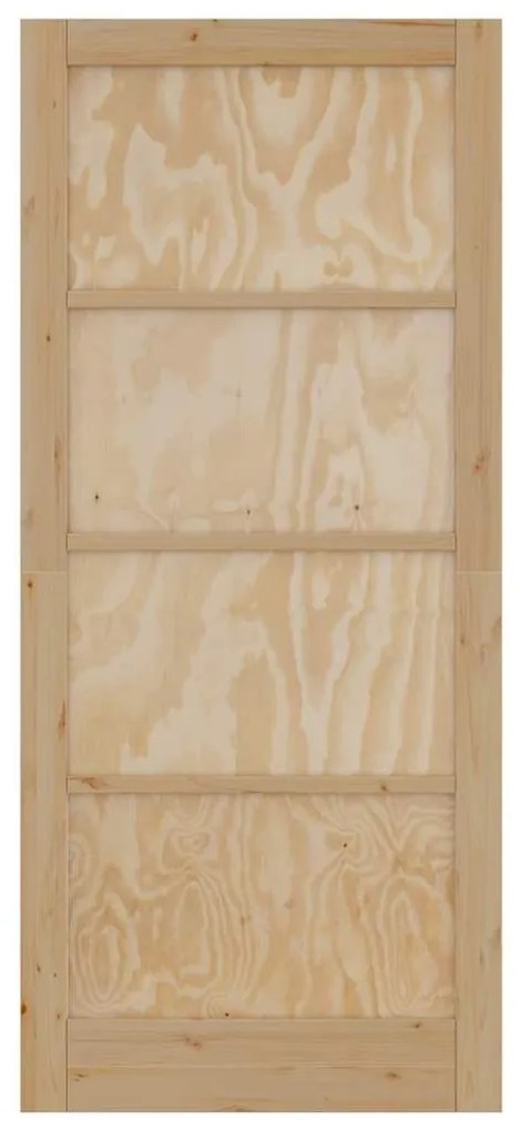Porta Interior "ORKDAL" 93x211x4 cm Madeira Sólida de Pinheiro