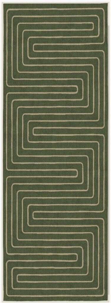Passadeira lavável de pelo curto Labyrinth por Jonathan Adler