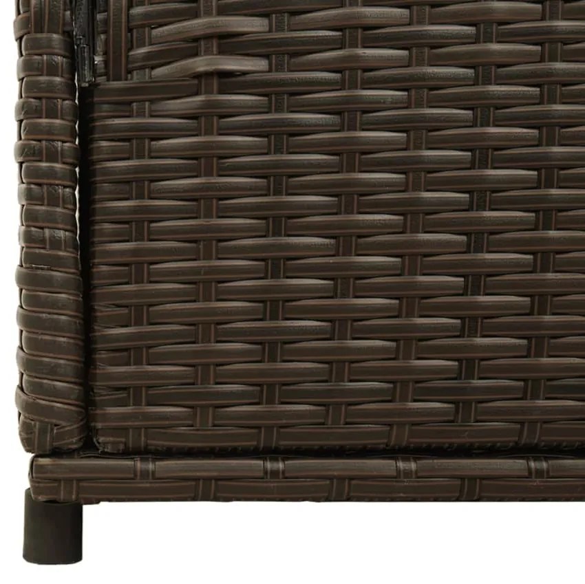 Armário de arrumação para jardim 105x55x113 cm vime PE castanho