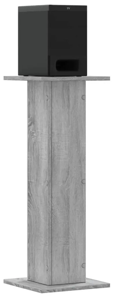 Suportes de colunas 2 pcs derivados de madeira cinzento sonoma